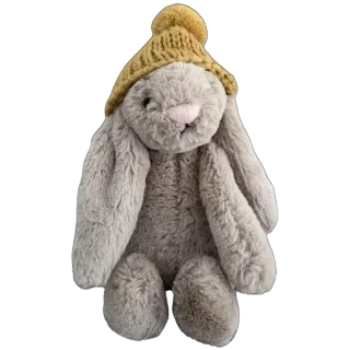 Bashful Toasty Beige Bunny - Yellow Hat