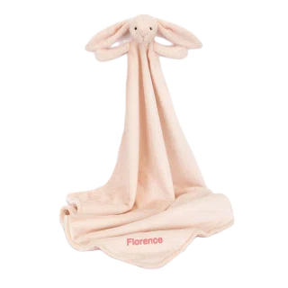 Personalised Bashful Blush Bunny Blankie