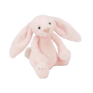 Bashful Pink Bunny Rattle