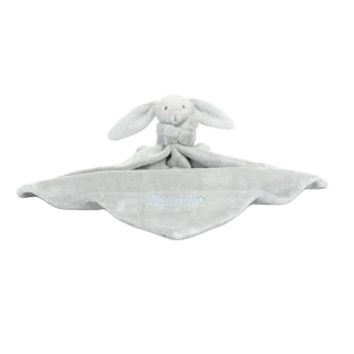 Personalised Bashful Silver Bunny Soother