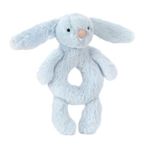 Bashful Bunny Ring Rattle - Baby Blue