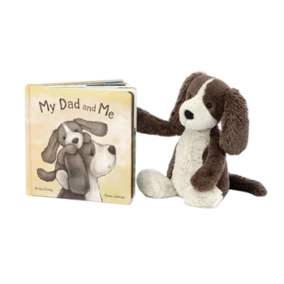 My Dad and Me Book and Bashful Fudge Puppy Medium