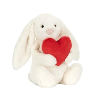 Bashful Red Love Heart Bunny