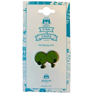 Dot and Peggy Mushy Peas Pin Badge