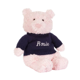 Leola Bear with Personalised Navy Jumper