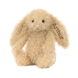 Personalised Bashful Luxe Bunny Curly Original