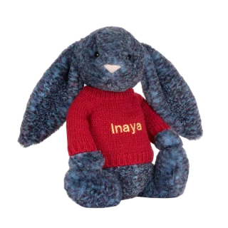 Hopscone Luxe Bunny with Personalised Red Jumper