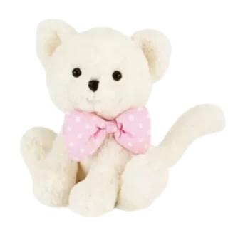 Big Bow Cream Kitten