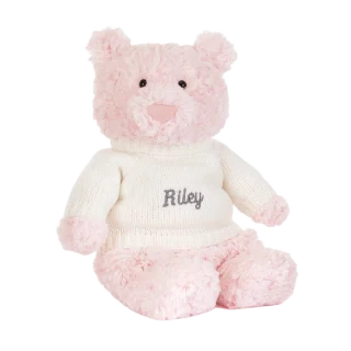 Leola Bear with Personalised Cream Jumper
