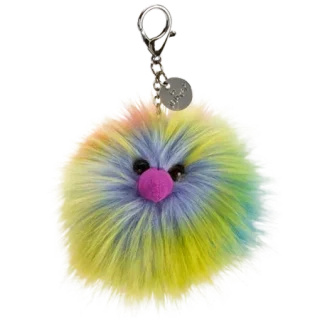 Rainbow Pompom Bag Charm