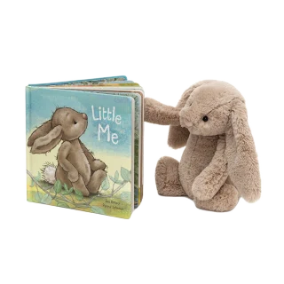 Little Me Book and Bashful Beige Bunny Medium