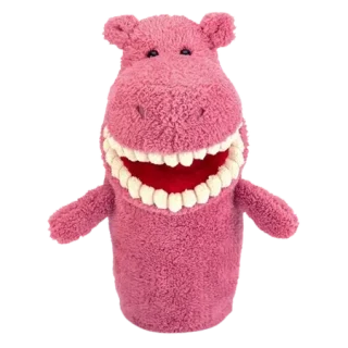Toothy Hippo Hand Puppet