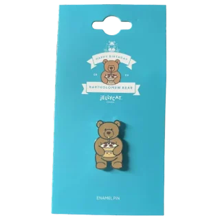 Bartholomew Bear Birthday Cake Pin Badge