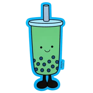 Matcha Bubble Tea Sticker