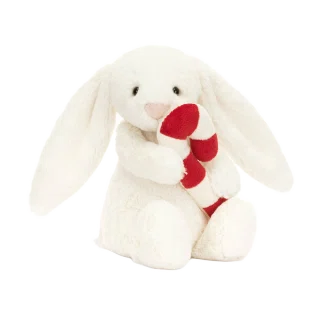 Bashful Bunny with Candy Cane