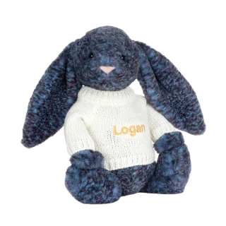 Hopscone Luxe Bunny with Personalised Cream Jumper