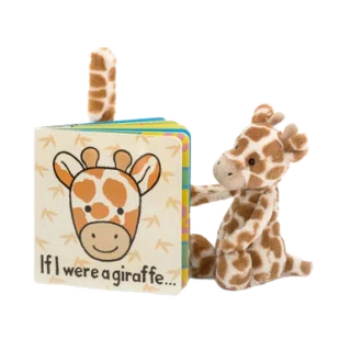 If I Were A Giraffe Book and Bashful Giraffe Small