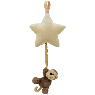 Bashful Monkey Star Musical Pull