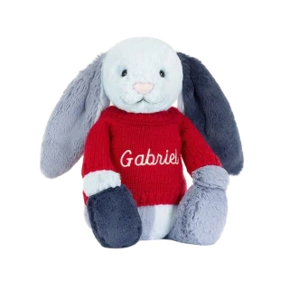 Puddlesea Bunny with Personalised Red Jumper