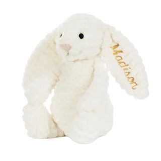 Personalised Bashful Luxe Bunny Nimbus