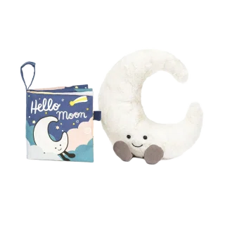 Hello Moon Fabric Book and Amuseables Moon Medium