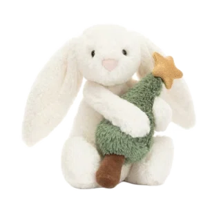 Bashful Bunny with Christmas Tree