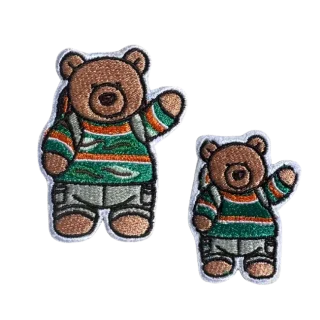Camp Jellycat Bartholomew Bear Hiking Outfit Patches