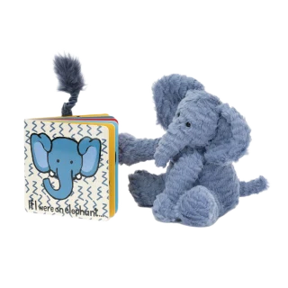 If I Were An Elephant Board Book and Fuddlewuddle Elephant Medium