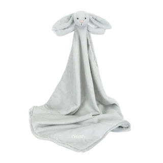 Personalised Bashful Silver Bunny Blankie