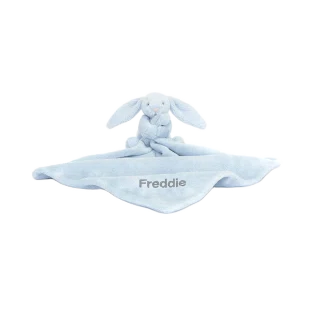 Personalised Bashful Blue Bunny Soother