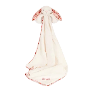 Personalised Blossom Cream Bunny 'Berry' Blankie