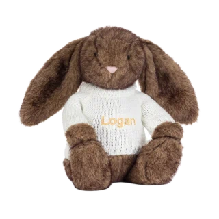 Hoppleston Luxe Bunny with Personalised Cream Jumper