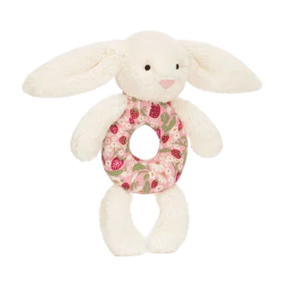 Blossom Cream Bunny 'Berry' Ring Rattle