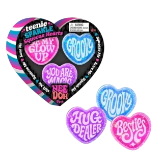 Teenie Sparkle Squeeze Hearts