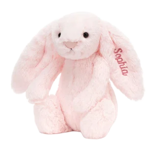 Personalised Bashful Pink Bunny Medium