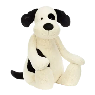 Bashful Black & Cream Puppy - Giant