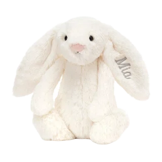 Personalised Bashful Cream Bunny Medium