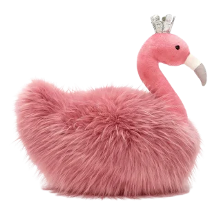 Fancy Flamingo Fluffy Cushion