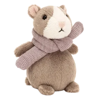 Happy Nutmeg Hamster with Scarf