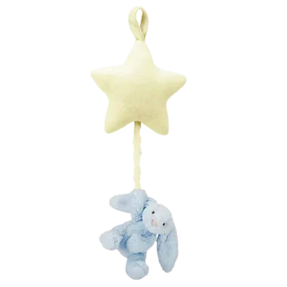 Bashful Blue Bunny Star Musical Pull