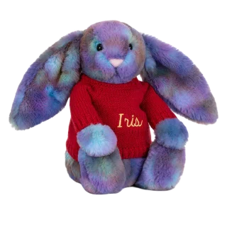 Zodihop Luxe Bunny with Personalised Red Jumper