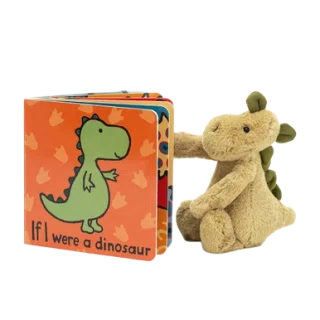 If I Were A Dinosaur Book and Bashful Dino Small