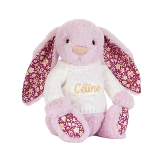 Thistlepop Blossom Luxe Bunny with Personalised Cream Jumper