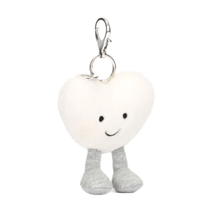 Amuseables Cream Heart Bag Charm