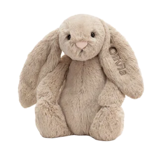 Personalised Bashful Beige Bunny Medium