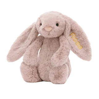 Personalised Bashful Luxe Bunny Rosa Medium
