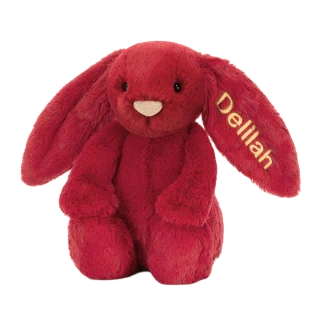 Personalised Bashful Luxe Bunny Scarlett Medium