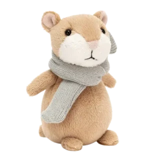 Happy Cinnamon Hamster with Scarf