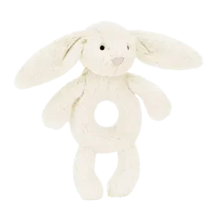 Bashful Bunny Ring Rattle - Cream