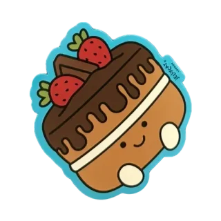 Glacy Chocolate Cake Sticker
